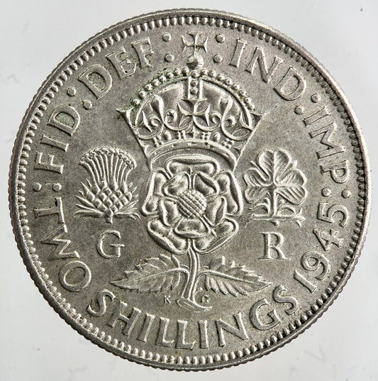 1945 George VI Florin Silver Coin | Very High Grade