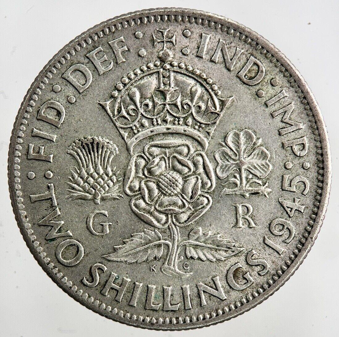 1945 George VI Florin Silver Coin | Fine Collectable Grade