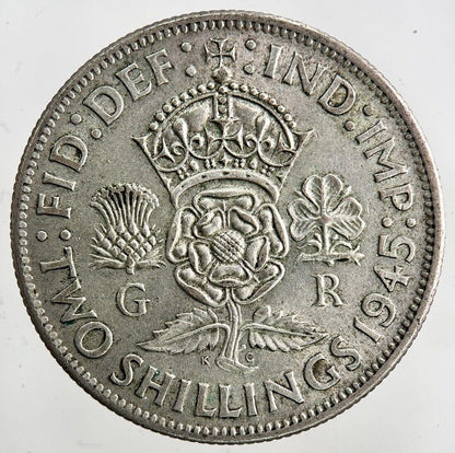 1945 George VI Florin Silver Coin | Fine Collectable Grade