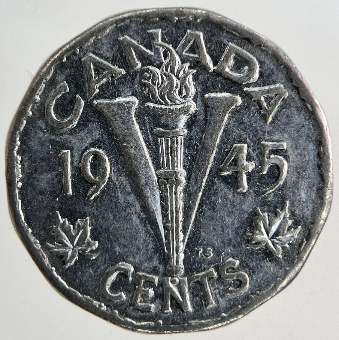 1945 Canada 5 Cents Coin | Fine Collectable Grade