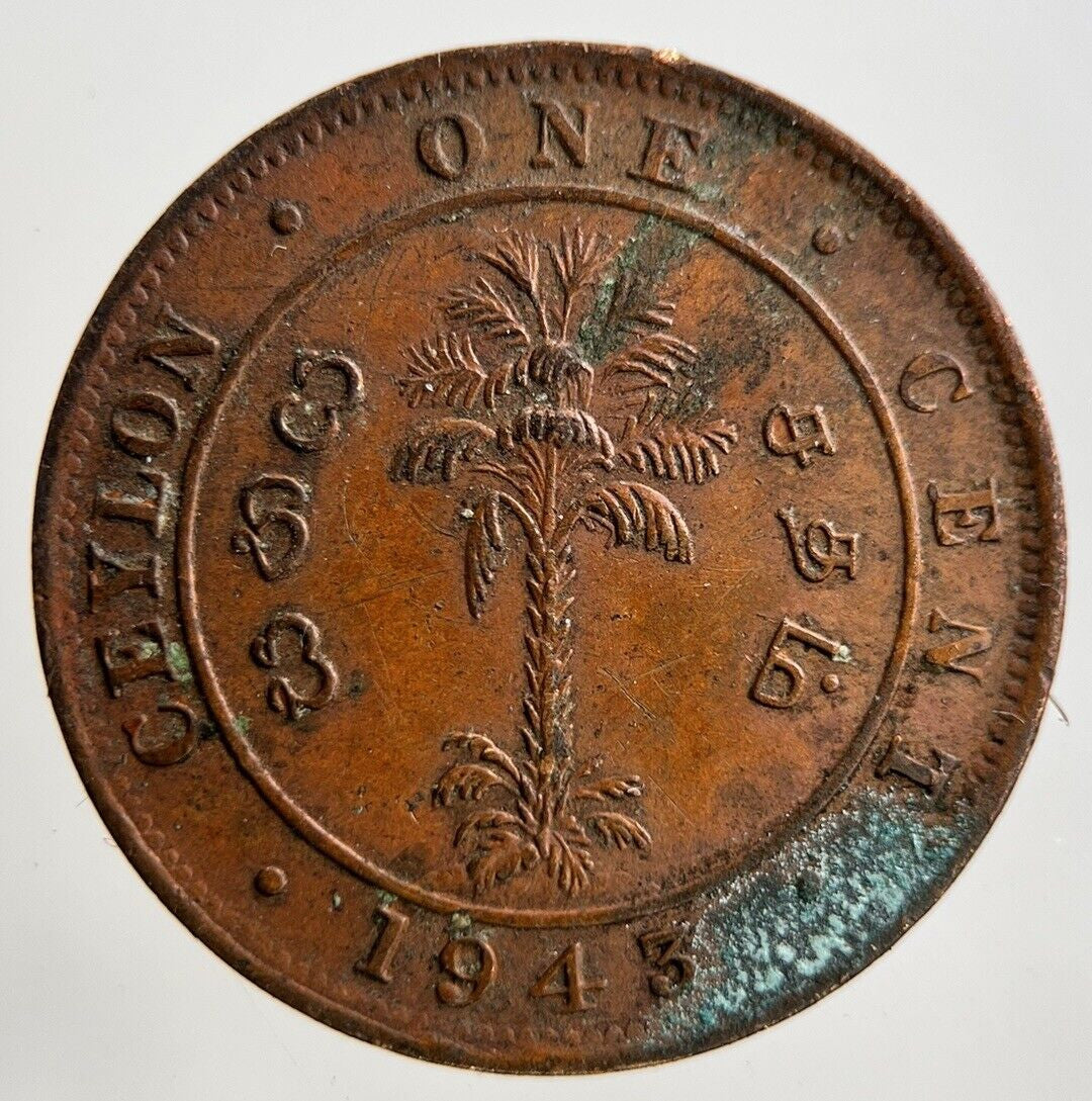 1945 Ceylon 1 Cent Coin | Very High Grade