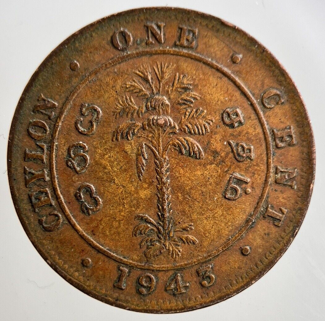 1945 Ceylon 1 Cent Coin | Very High Grade