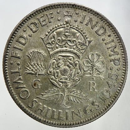 1945 George VI Florin Silver Coin | Very High Grade