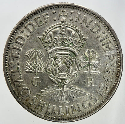 1945 George VI Florin Silver Coin | Very High Grade