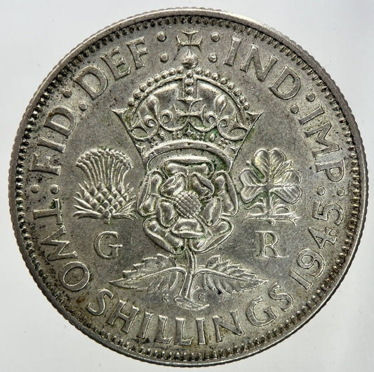 1945 George VI Florin Silver Coin | Very High Grade
