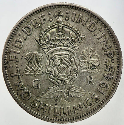 1945 George VI Florin Silver Coin | Very High Grade