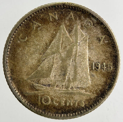 1945 Canada 10 Cents Silver Coin | Collectable Grade