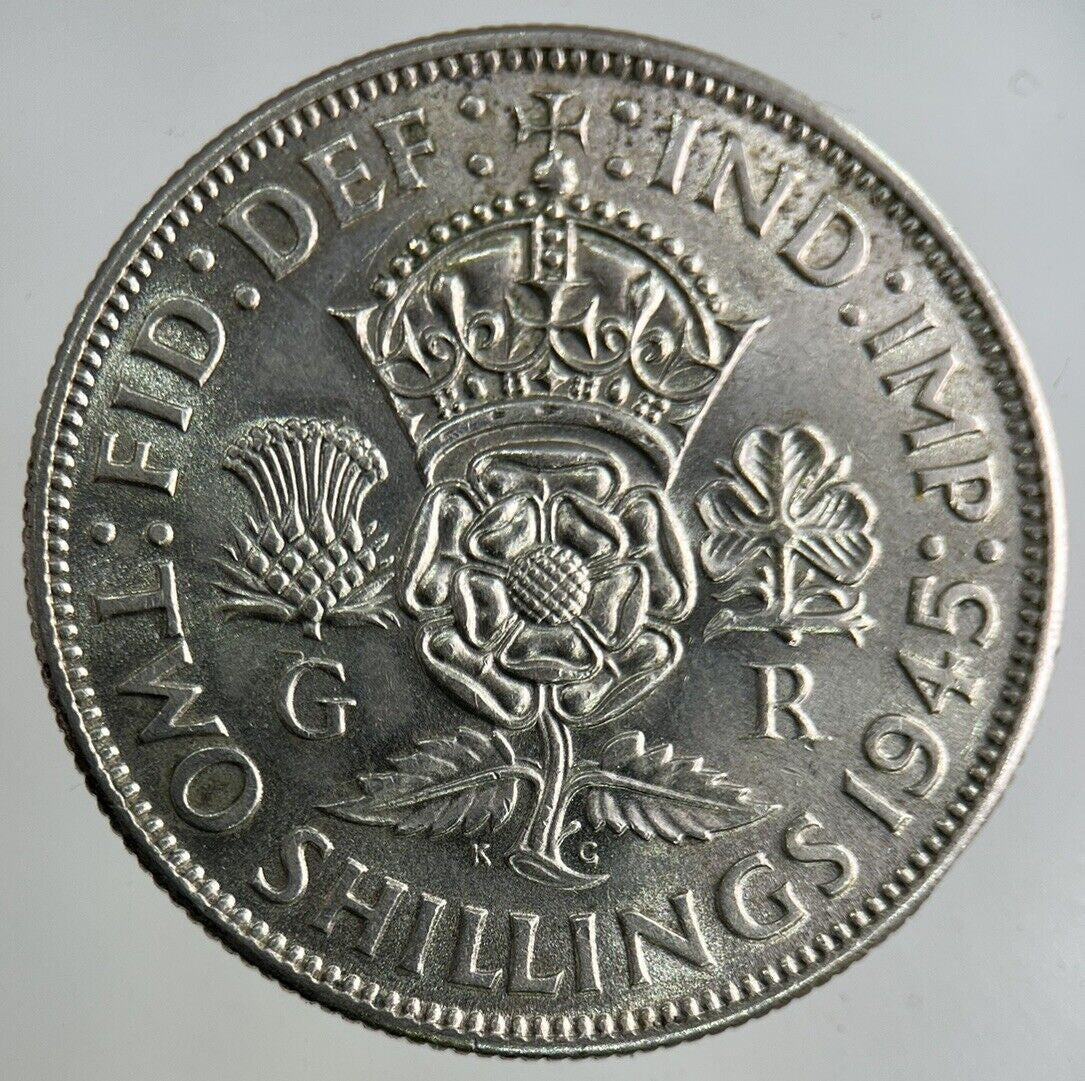 1945 George VI Florin Silver Coin | Fine Collectable Grade