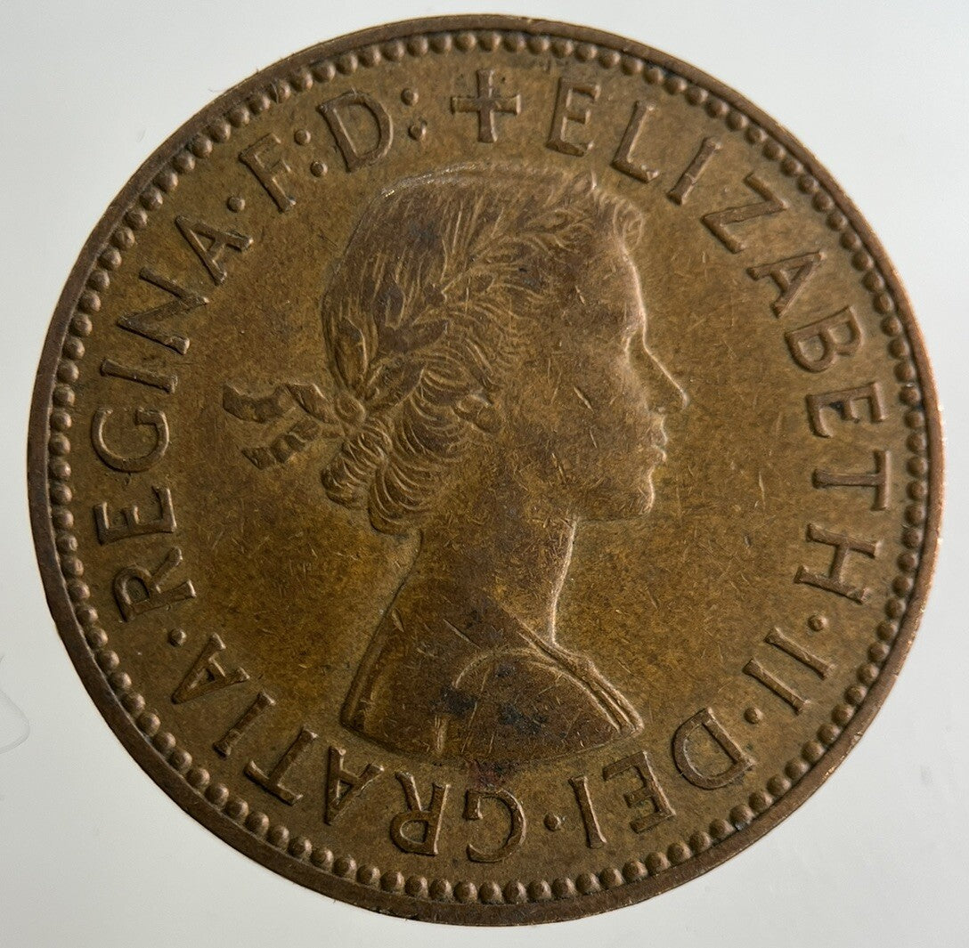 1960 Elizabeth II 2nd Half-Penny Coin | Fine Collectable Grade