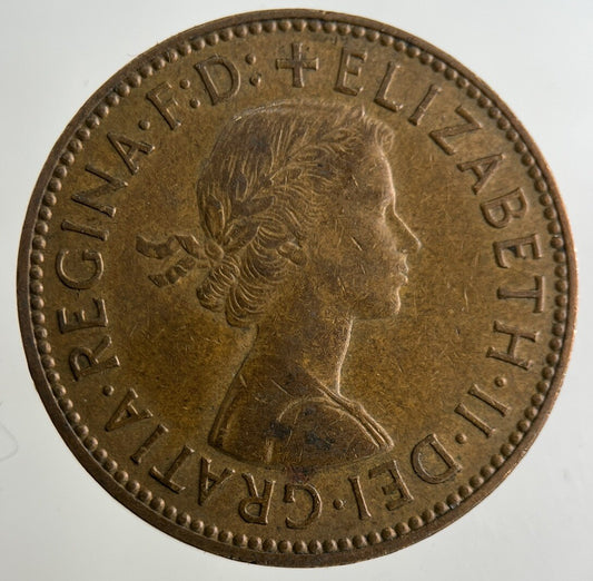 1960 Elizabeth II 2nd Half-Penny Coin | Fine Collectable Grade