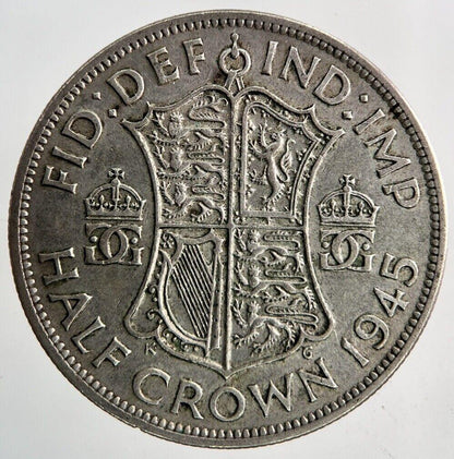 1945 George VI Half-Crown Silver Coin | Fine Collectable Grade