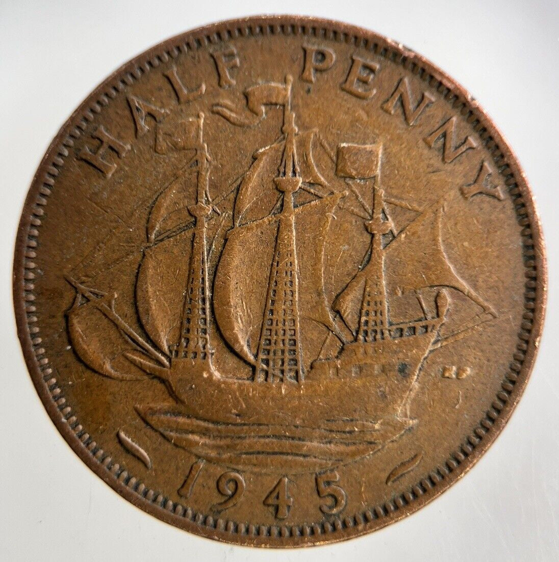 1945 George VI Half-Penny Coin | Collectable Grade