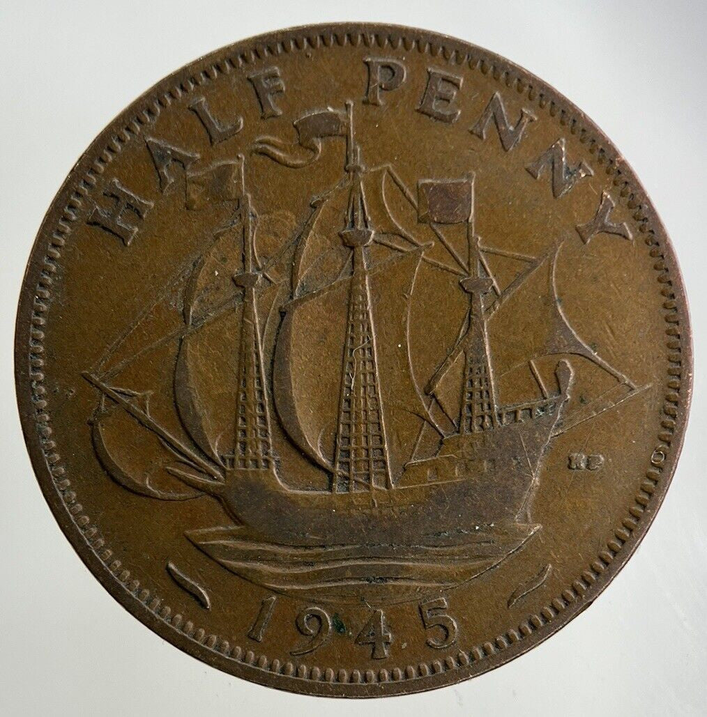 1945 George VI Half-Penny Coin | Collectable Grade