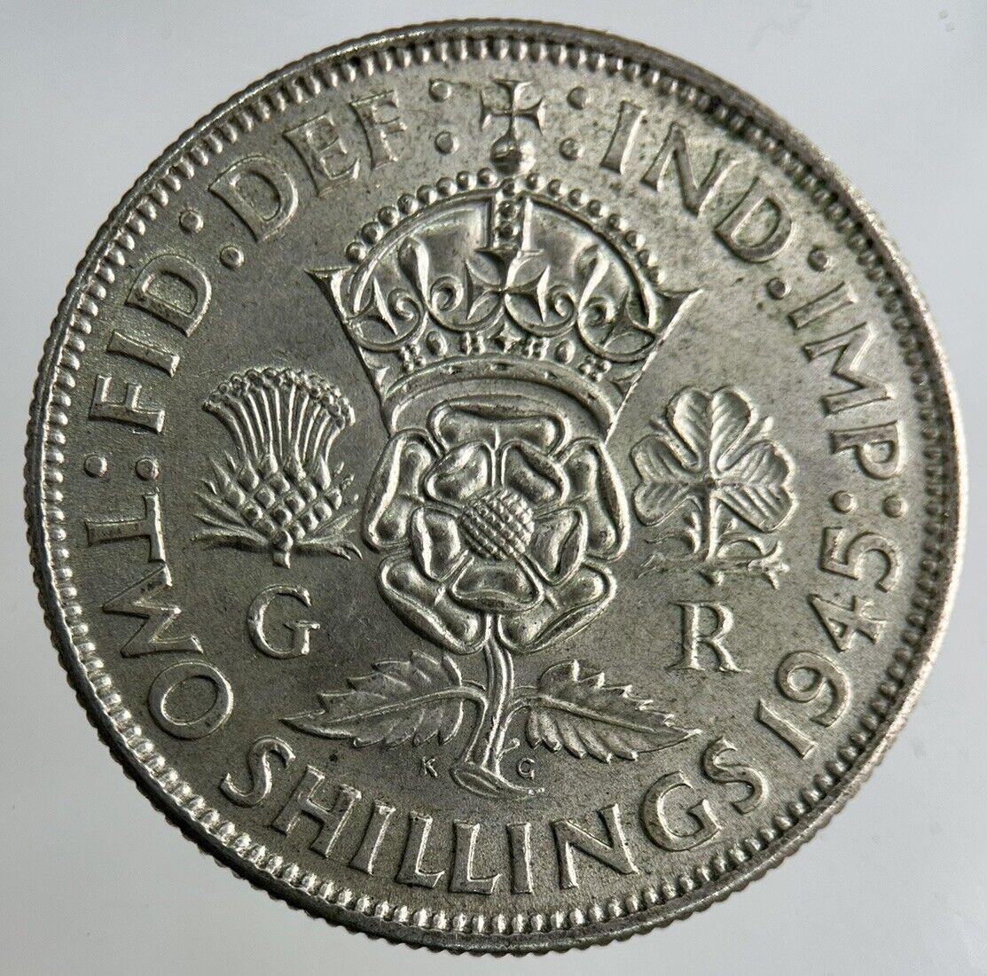 1945 George VI Florin Silver Coin | Very High Grade