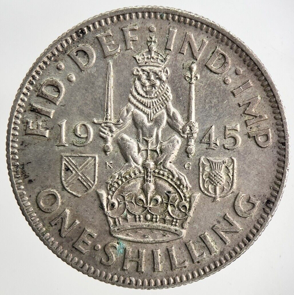 1945 George VI Shilling Silver Coin | Fine Collectable Grade