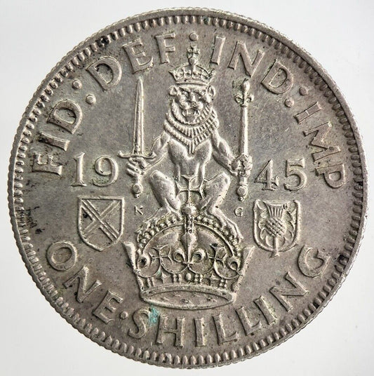 1945 George VI Shilling Silver Coin | Fine Collectable Grade