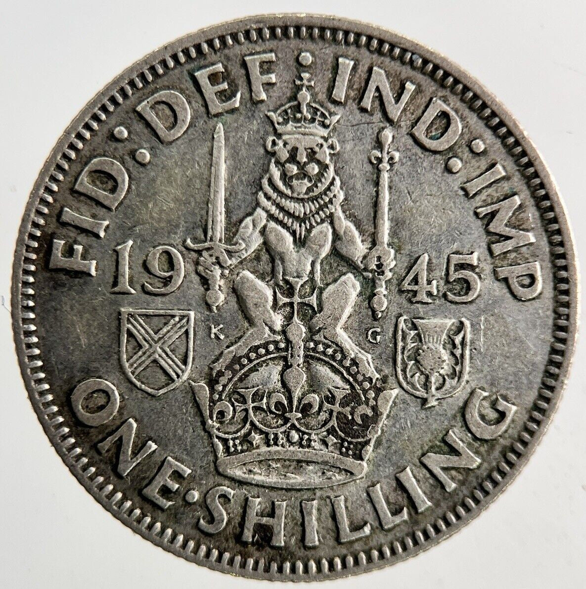 1945 George VI One Shilling Silver Coin | Fine Collectable Grade