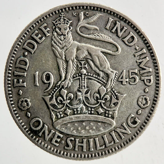 1945 George VI One Shilling Silver Coin | Fine Collectable Grade