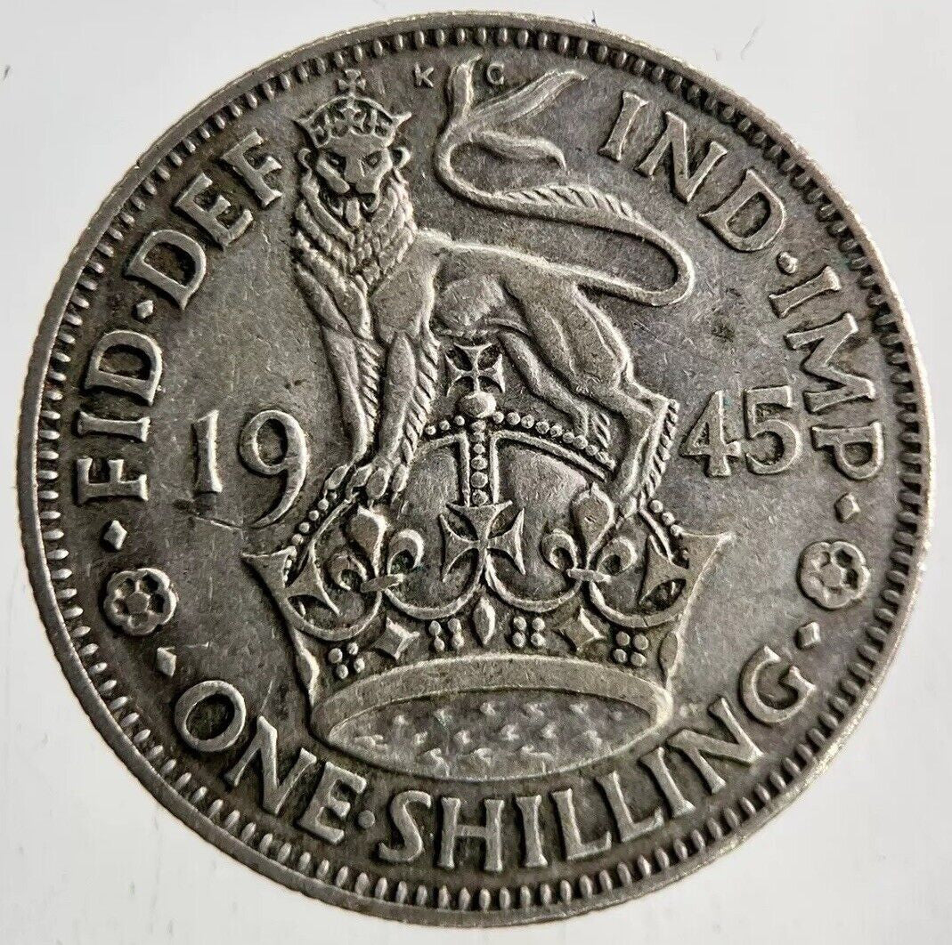 1945 George VI One Shilling Silver Coin | Fine Collectable Grade