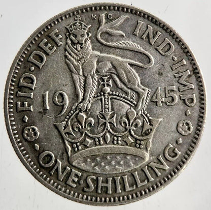 1945 George VI One Shilling Silver Coin | Fine Collectable Grade