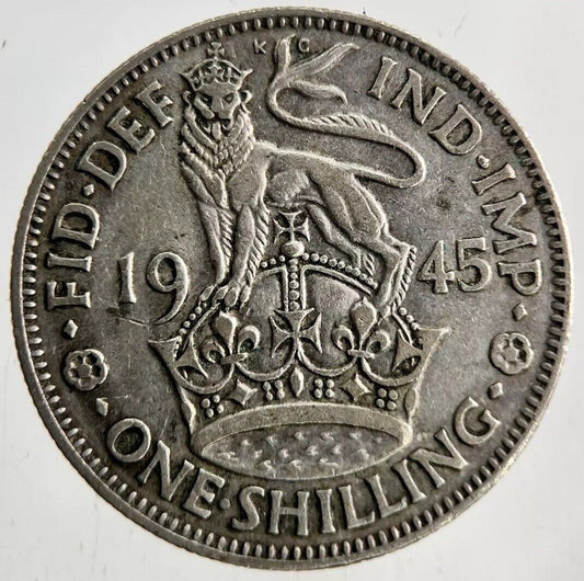 1945 George VI One Shilling Silver Coin | Fine Collectable Grade