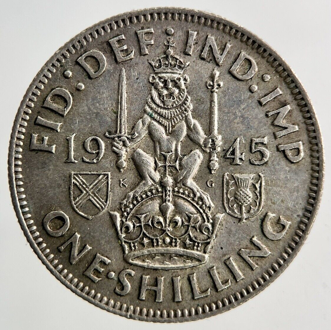 1945 George VI Shilling Silver Coin | Very High Grade