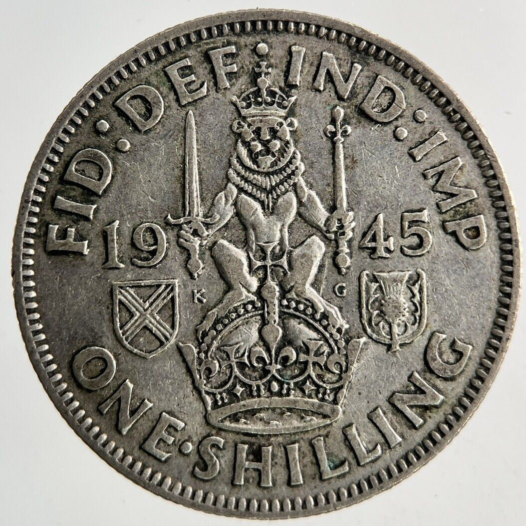 1945 George VI Shilling Silver Coin | Fine Collectable Grade