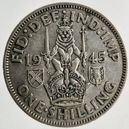 1945 George VI Shilling Silver Coin | Fine Collectable Grade
