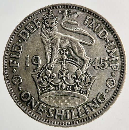 1945 George VI Shilling Silver Coin | Fine Collectable Grade