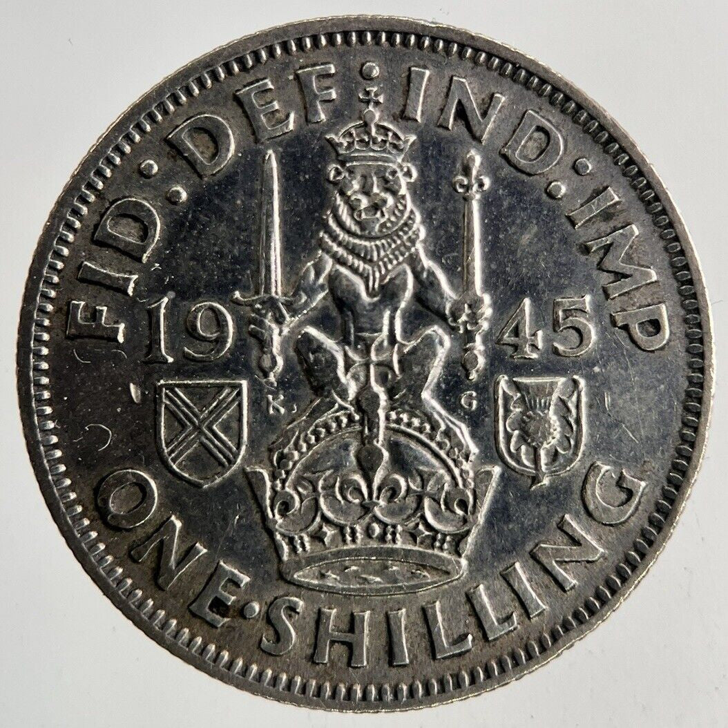 1945 George VI Shilling Silver Coin | Fine Collectable Grade