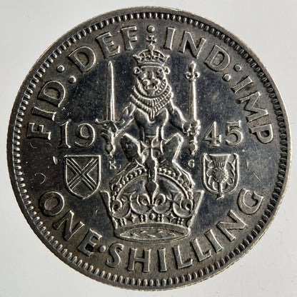 1945 George VI Shilling Silver Coin | Fine Collectable Grade