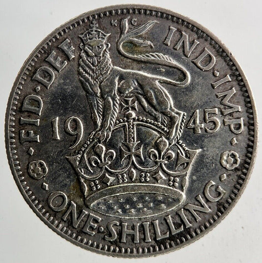 1945 George VI Shilling Silver Coin | Fine Collectable Grade