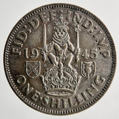 1945 George VI Shilling Silver Coin | Very High Grade