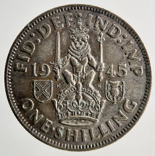 1945 George VI Shilling Silver Coin | Very High Grade