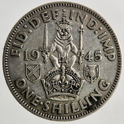 1945 George VI Shilling Silver Coin | Very High Grade