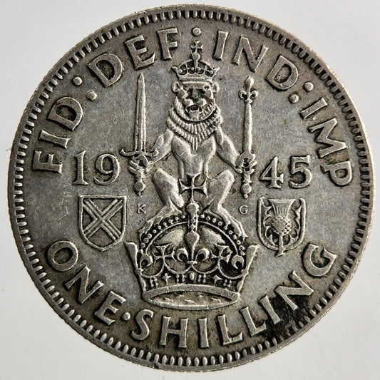 1945 George VI Shilling Silver Coin | Very High Grade