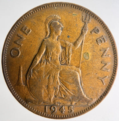 1945 George VI One Penny Coin | Fine Collectable Grade