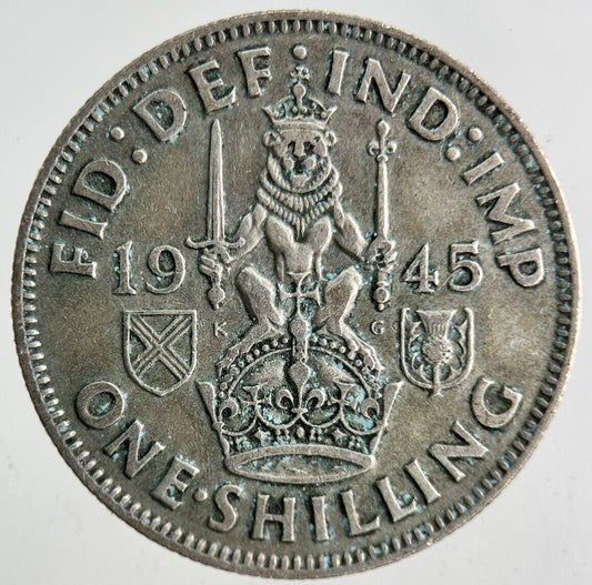 1945 George VI Shilling Silver Coin | Fine Collectable Grade