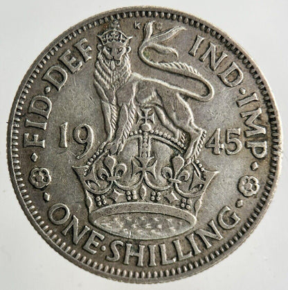 1945 George VI Shilling Silver Coin | Fine Collectable Grade