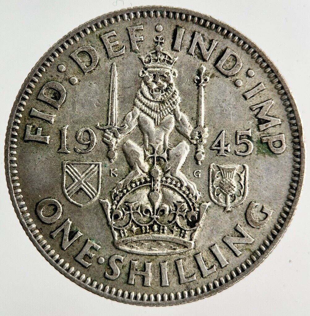 1945 George VI Shilling Silver Coin | Fine Collectable Grade