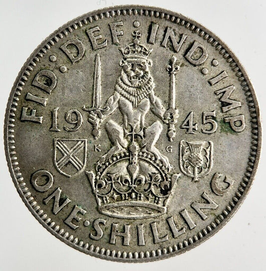 1945 George VI Shilling Silver Coin | Fine Collectable Grade