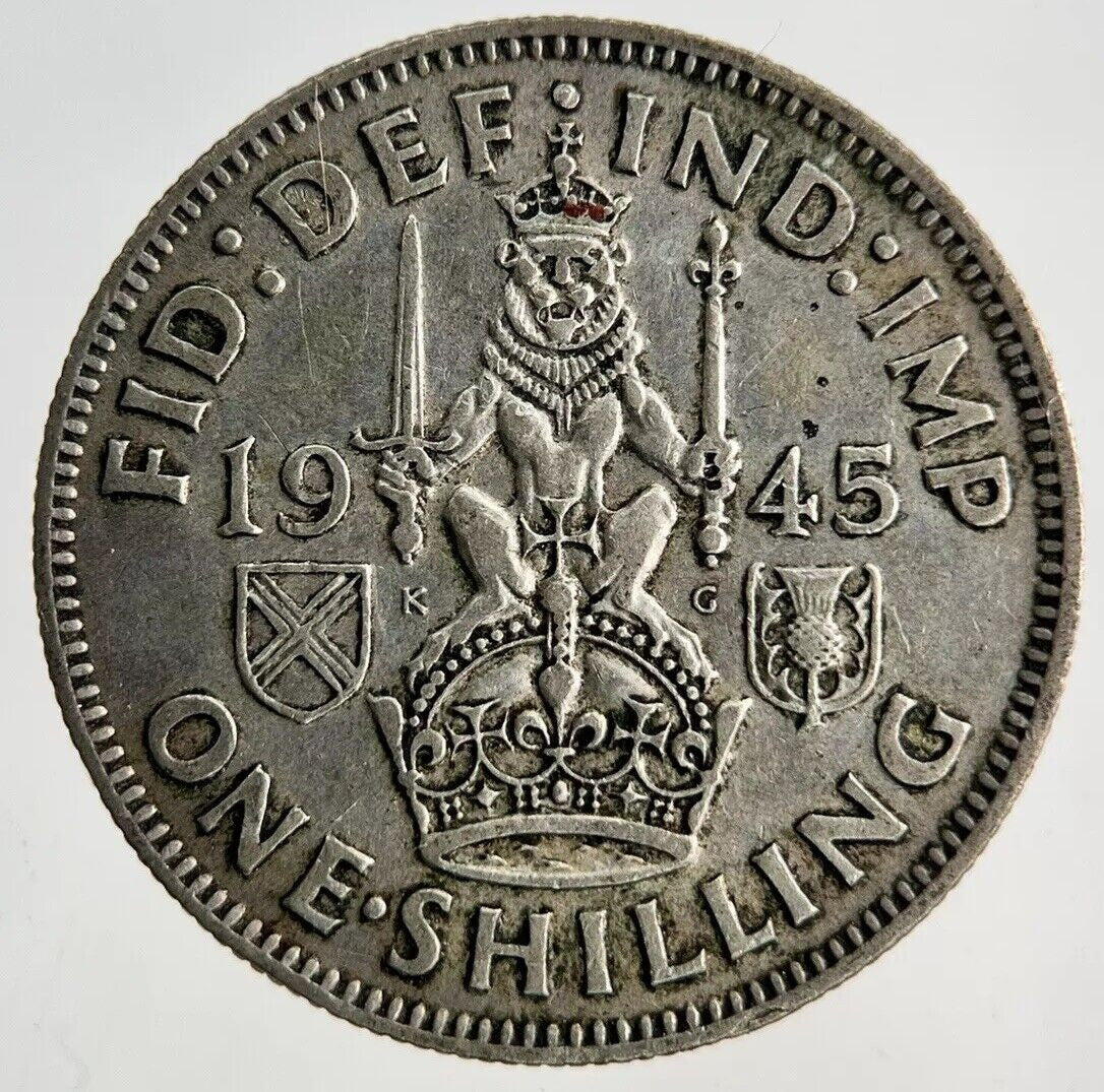 1945 George VI Shilling Silver Coin | Fine Collectable Grade