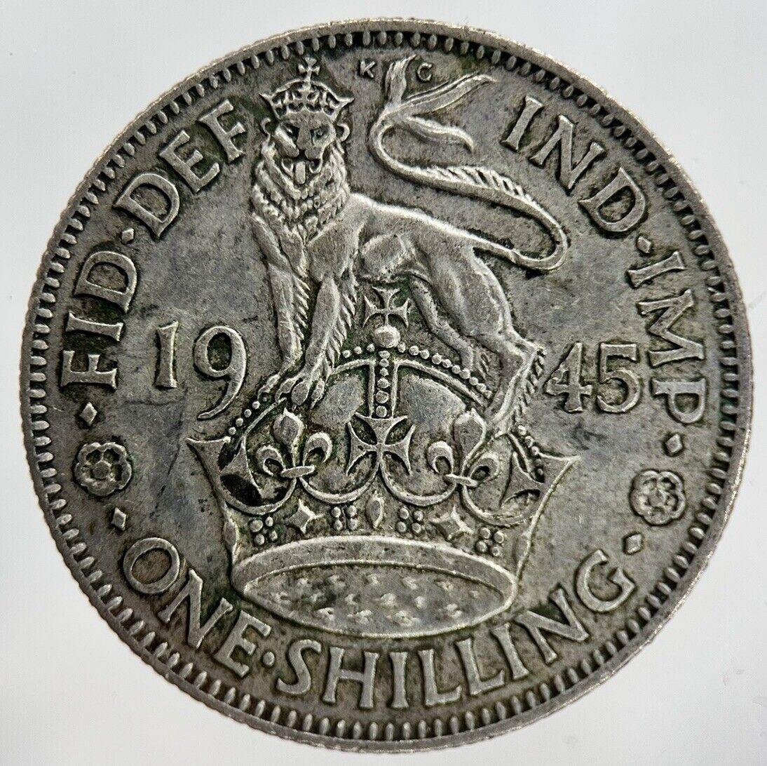1945 George VI Shilling Silver Coin | Fine Collectable Grade