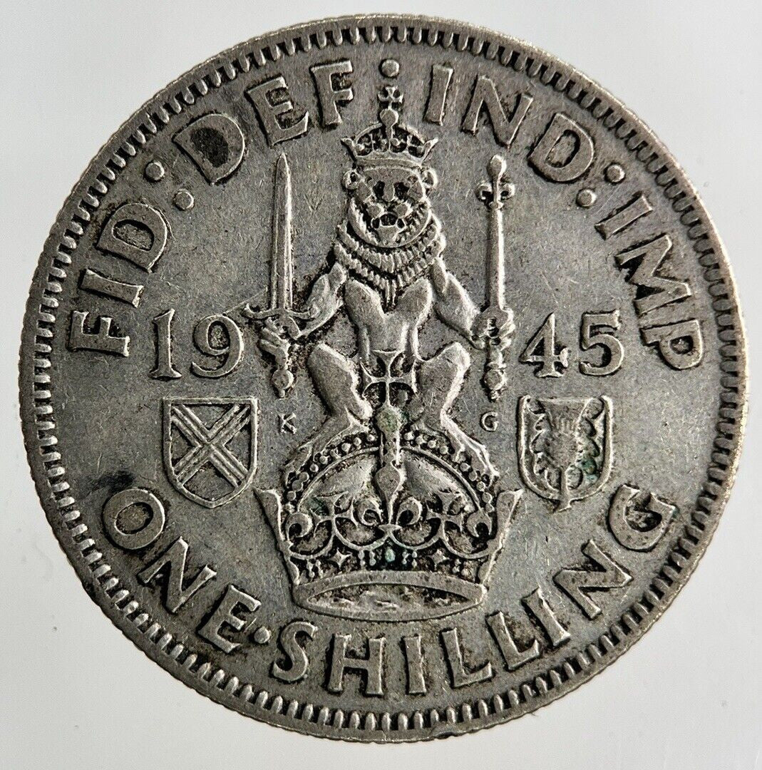 1945 George VI Shilling Silver Coin | Fine Collectable Grade