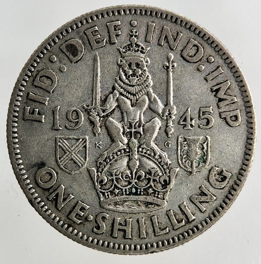 1945 George VI Shilling Silver Coin | Fine Collectable Grade