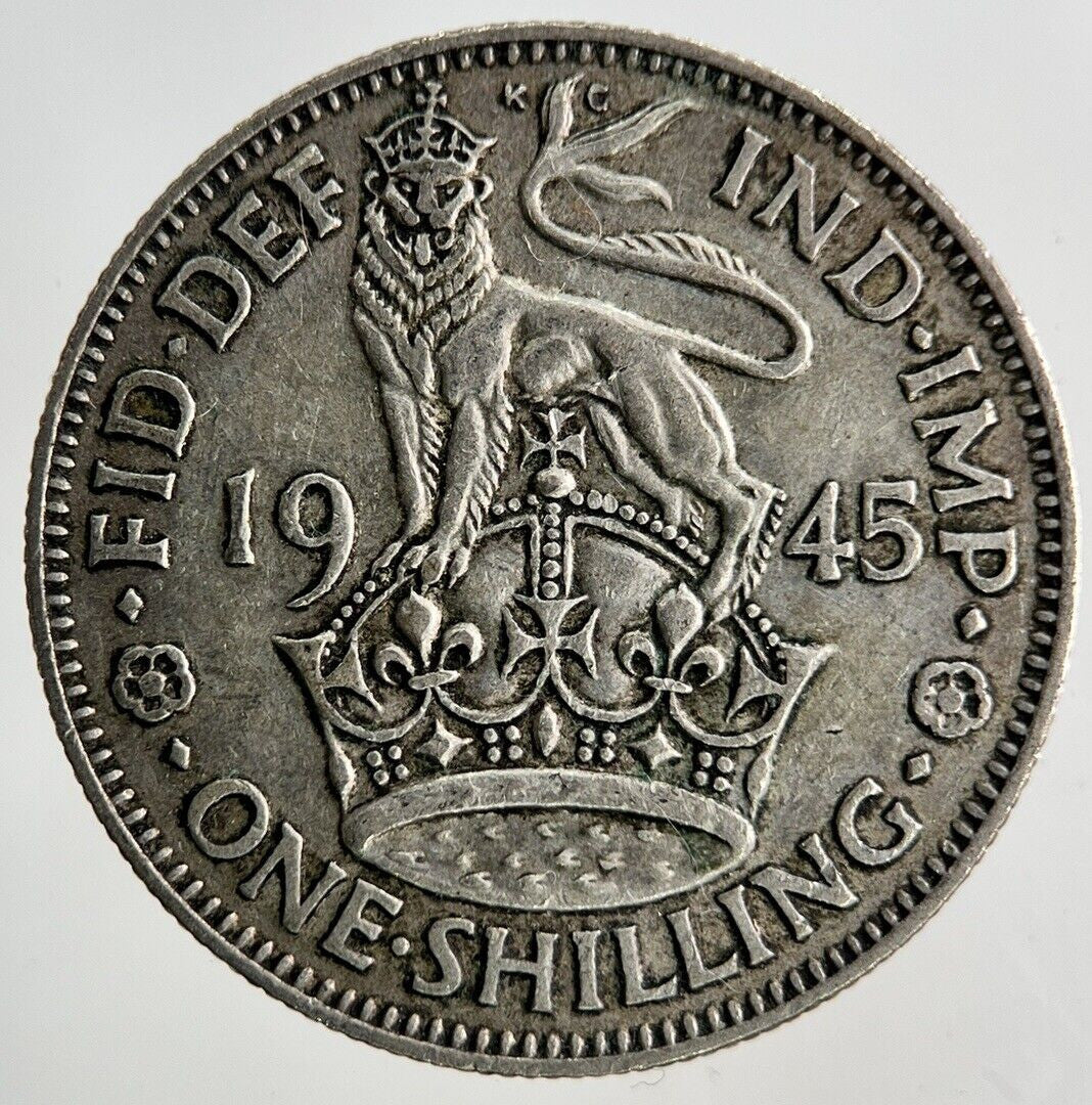 1945 George VI Shilling Silver Coin | Fine Collectable Grade
