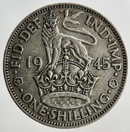 1945 George VI Shilling Silver Coin | Fine Collectable Grade