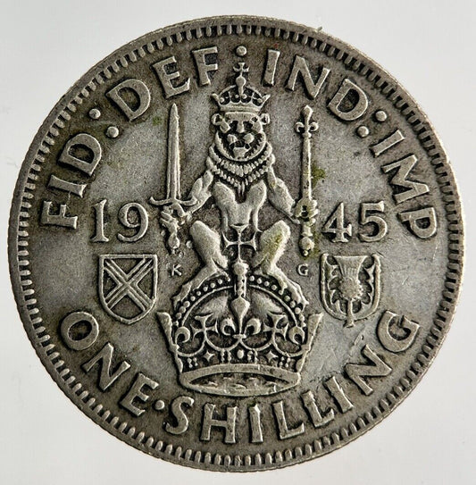 1945 George VI Shilling Silver Coin | Fine Collectable Grade