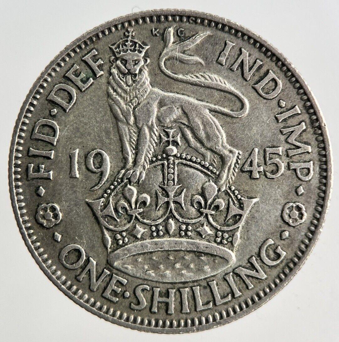 1945 George VI One Shilling Silver Coin | Fine Collectable Grade