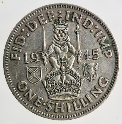 1945 George VI One Shilling Silver Coin | Fine Collectable Grade